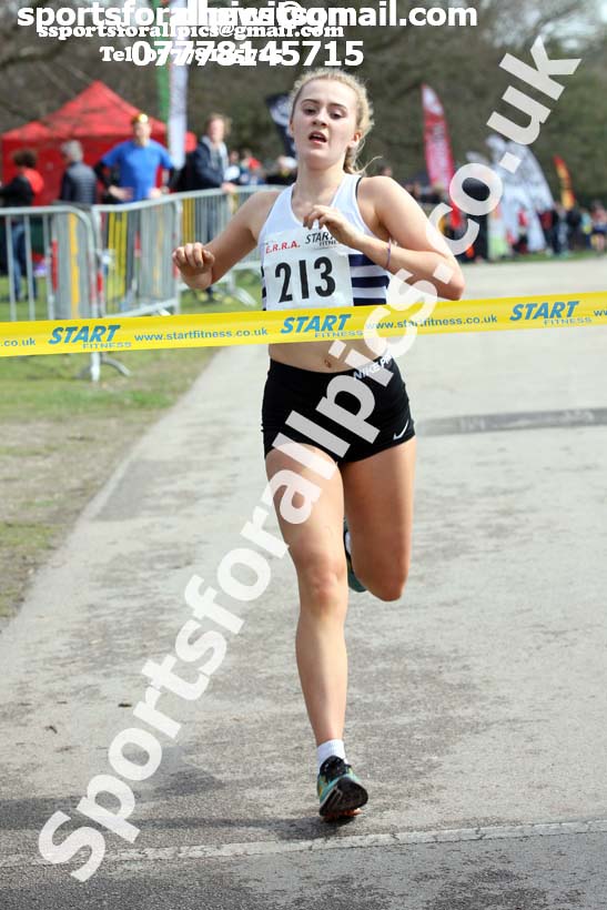 Girls under-15s 5k road race, 2018 ERRA Under-17s and Under-15s 5k Champs, Sutton Coldfield. Photo: David T. Hewitson/Sports for All Pics